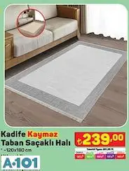KADİFE KAYMAZ TABAN SAÇAKLI HALI